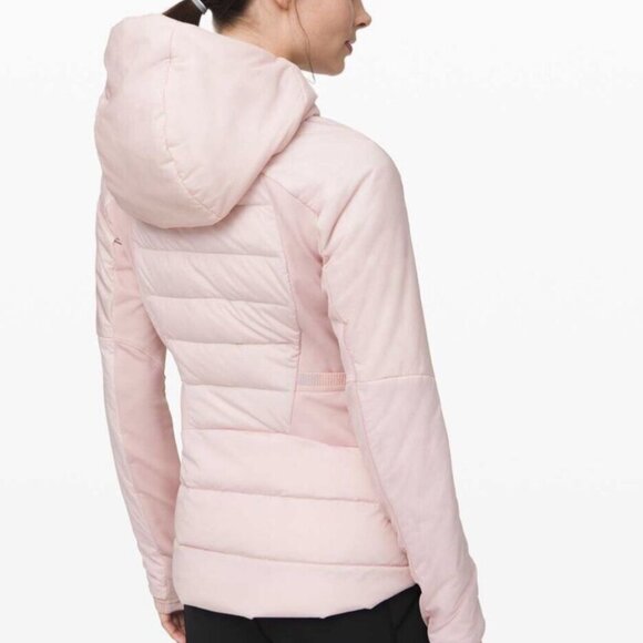 Lululemon Women's 4 Hooded Define Jacket Pink Quilted Lightweight Athletic Coat - Picture 5 of 5